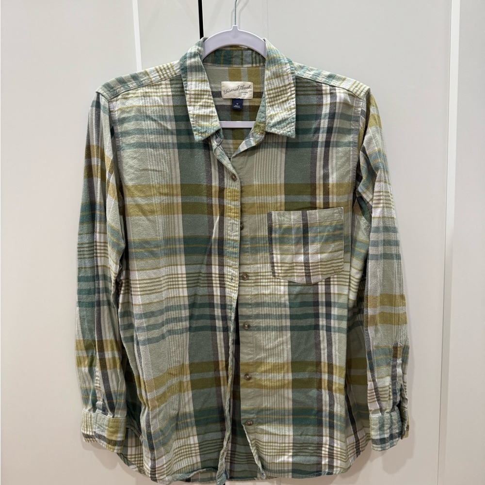 Plaid Green and Yellow Men's Shirt